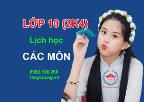 ✅ LỊCH HỌC LỚP 10 (HS SINH 2K4, NĂM HỌC 2019-2020)